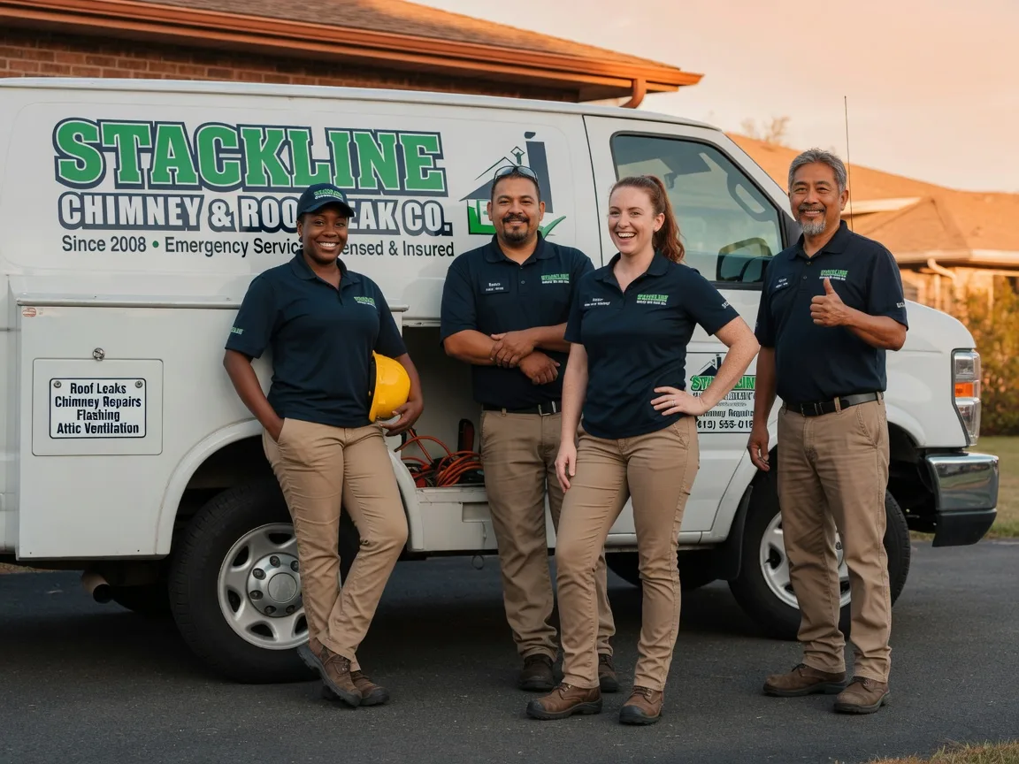 Chimney flashing repair company in Savoy, TX